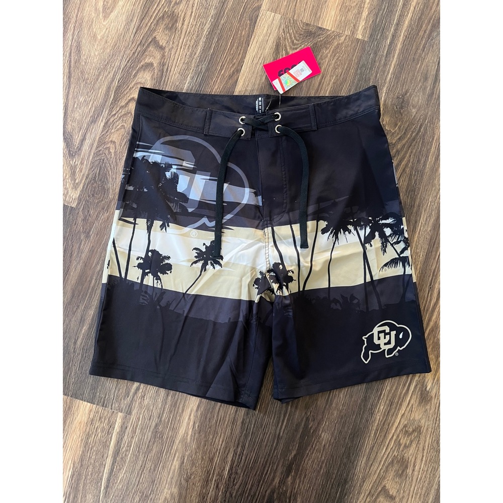 FOCO Colorado Buffaloes Swim Trunks Palm‎ Trees NWT Mens Size Medium